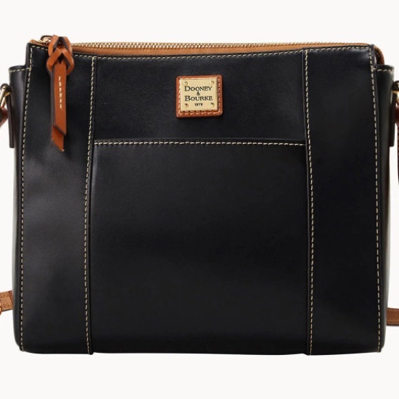 Dooney & Bourke EUC  Black/brownWexford Leather Lexington Crossbody Bag - Picture 3 of 16